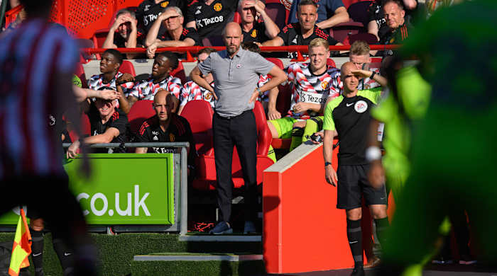 Erik ten Hag watching Manchester United.